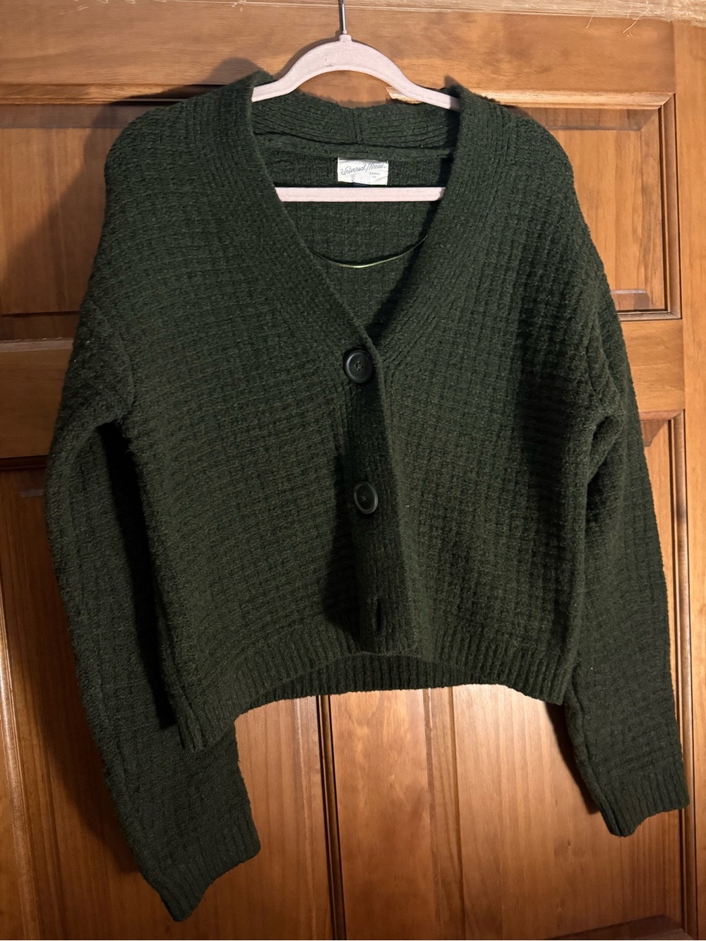 Universal Thread Olive Green Button Front Chunky Knit Cardigan